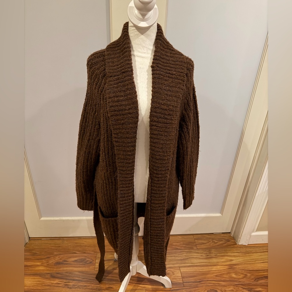 525 America Chocolate Brown Knit Cardigan